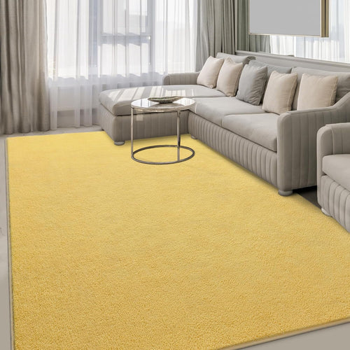 4x6 Yellow Memory-Foam Washable Area Rug for Bedroom Living Room