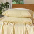 Pillowcase Set of 2 100% Washed Cotton Linen-Like Standard