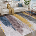 Ciicool 4x6 Area Rugs for Living Room, Modern Abstract Washable Rug Yellow