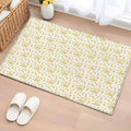 Christmas Winter 2x3 Area Rugs for Living Room, Snowflake Xmas Flower Yellow White Non Slip Floor Mat Washable Low-Profile Indoor Carpet for Bedroom, Dining Room, Bathroom