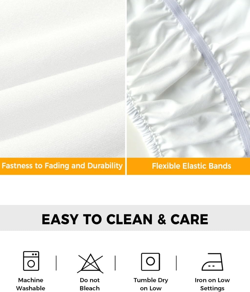 Lemon Bed Skirt Queen Size 16 Inch Drop, Adjustable Elastic Wrap Around Bed Skirts Easy Fitting Dust Ruffle Bedskirt Bed Frame Cover Plant Branch Yellow Blue Retro Spring Summer